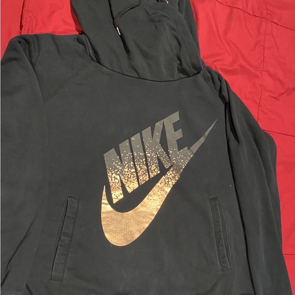 Nike Women’s Funnel Neck Hoodie size L rose metallic - Picture 8 of 8